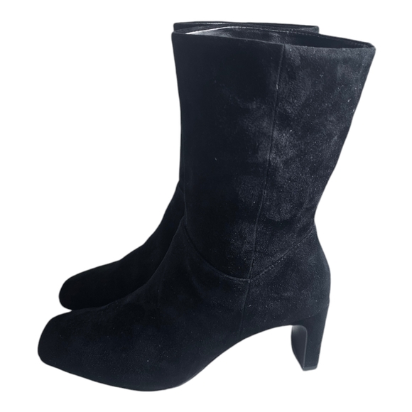 Naturalizer Women's Platt Booties Black Suede Size 6M/ Dead Stock - Picture 2 of 9